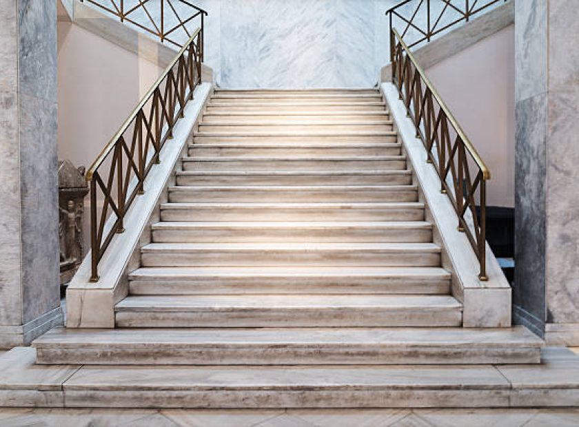 marble stairs indoors - construction detail